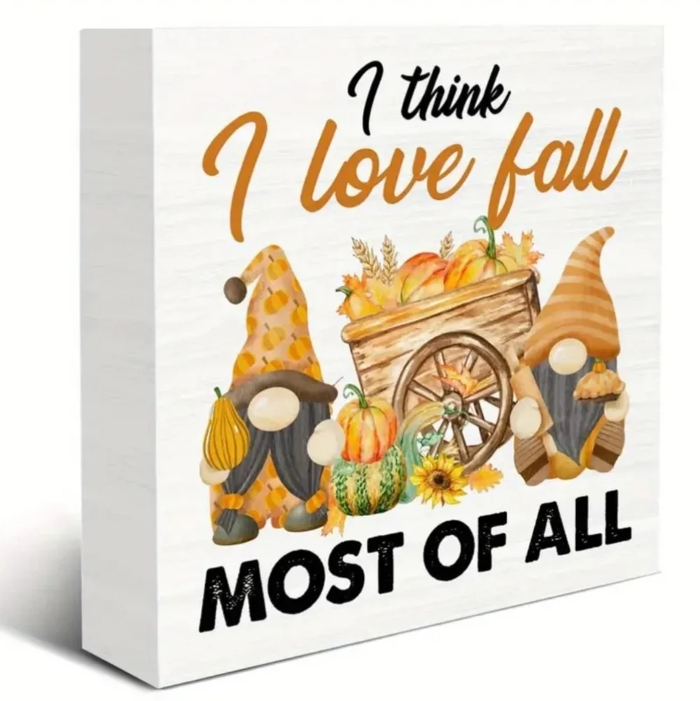 NEW! I love fall gnomes Sign